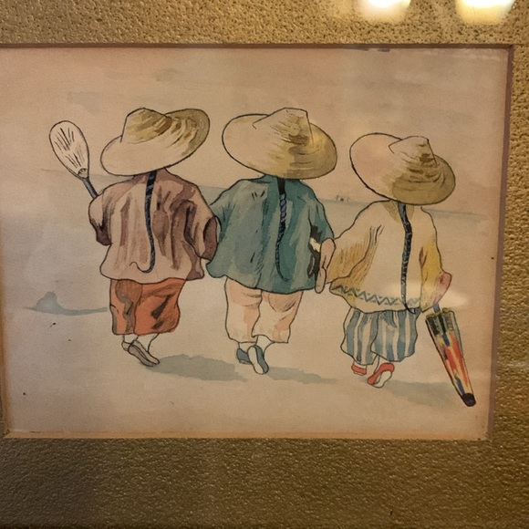 Vintage / antique hand drawn Oriental art - Picture 4 of 17